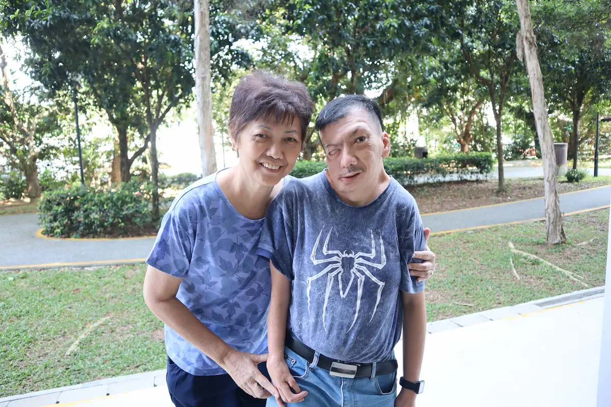 Mdm Chew and her son, Eugene