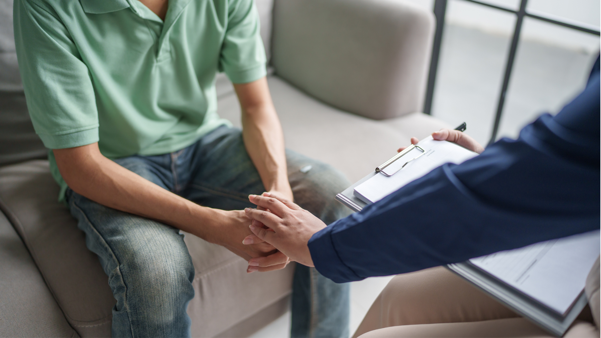 Man receiving mental wellness counselling services in Singapore